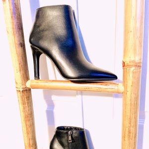 Black Leather French Connection Booties NWOT